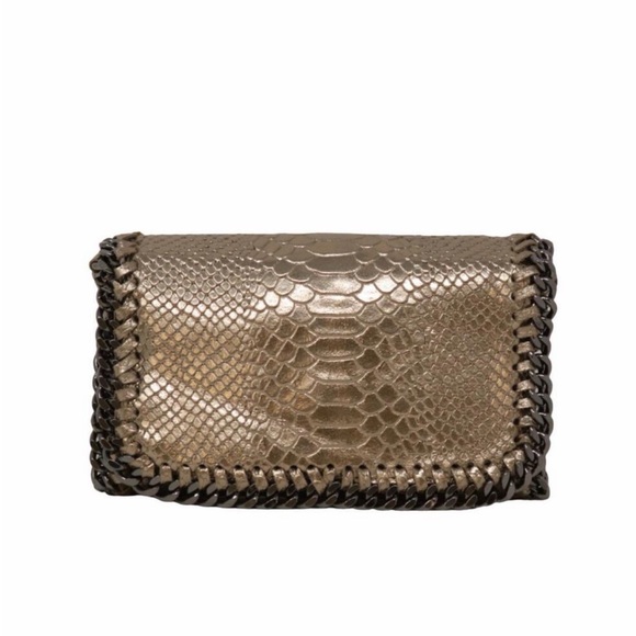 NWTGerman Fuentes
Women\'s Metallic Leather Snakeskin Crossbody Clutch Bag